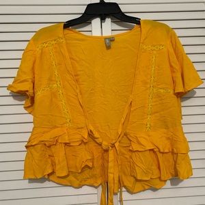 ASOS Orange Boho Crop Top Size 4